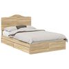 vidaXL Geymslu R&uacute;m me&eth; sk&uacute;ffu Sonoma Eik 120 x 200 cm Samsettur vi&eth;ur