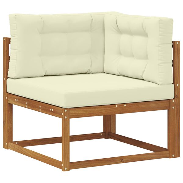 vidaXL &Uacute;ti s&oacute;fasett me&eth; p&uacute;&eth;i 8 pcs N&aacute;tt&uacute;rulegt og Krem