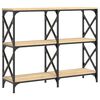 vidaXL Veggbor&eth; Sonoma Eik 100x28x80,5 cm Samsettur Vi&eth;ur