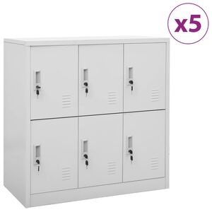 vidaXL L&aacute;sask&aacute;par 5 stk. Lj&oacute;sgr&aacute;ir 90x45x92,5 cm St&aacute;l