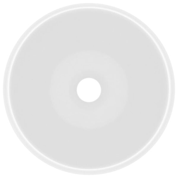 vidaXL L&uacute;xus Handlaug Hringlaga M&ouml;tt Hv&iacute;t 40 x 15 cm Postul&iacute;n