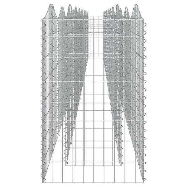 vidaXL Bogadreginn Upphækkaður Grjótkassi 800x50x100 cm Sinkhúðað Járn