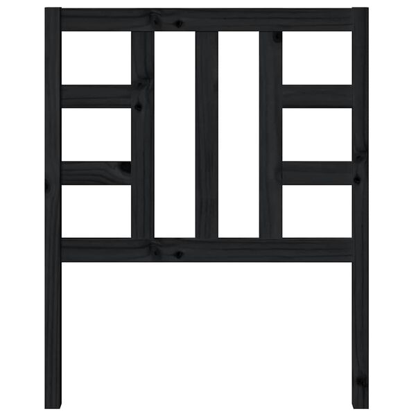 vidaXL H&ouml;f&eth;agafl fyrir R&uacute;m Svartur 81x4x100 cm Gegnheil Fura