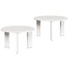 vidaXL S&oacute;fabor&eth; 2 pcs Hv&iacute;tt Gegnheil fura