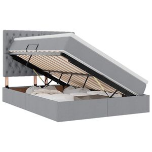 vidaXL R&uacute;m me&eth; geymslur&yacute;mi og d&yacute;nu Lj&oacute;sgr&aacute;r 140 x 200 cm P&oacute;l&yacute;ester