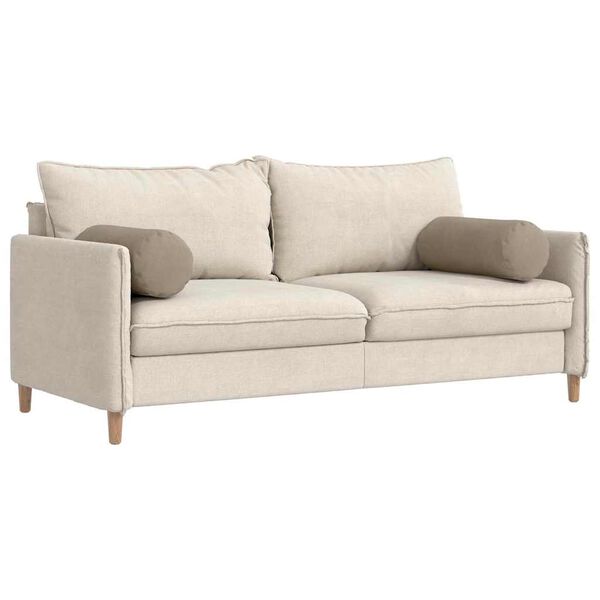 vidaXL Bolster Púðar 2 pcs Mógrár Ø 25 x 70 cm Mikrótrefjefni