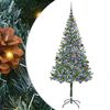 vidaXL Gervi j&oacute;latr&eacute; me&eth; 300 LED me&eth; standi Gr&aelig;nn 180 cm PVC og St&aacute;l