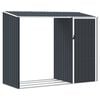 vidaXL Gar&eth;sk&yacute;li fyrir eldivi&eth; reykgr&aacute;tt 245x98x159 cm &uacute;r galvaniseru&eth;u st&aacute;li
