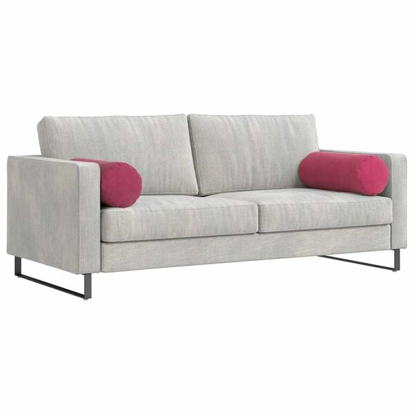 vidaXL Bolster P&uacute;&eth;ar 2 pcs V&iacute;nrau&eth;ur &Oslash; 25 x 70 cm Korduroy efni