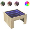 vidaXL S&oacute;fabor&eth; me&eth; &Oacute;endanleika LED Sonoma Eikarlitur 50x50x30 cm