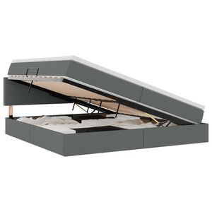 vidaXL R&uacute;m me&eth; geymslur&yacute;mi og LED me&eth; d&yacute;nu D&ouml;kk gr&aacute; 200 x 200 cm d&uacute;kur