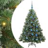 vidaXL Gervi j&oacute;latr&eacute; me&eth; 150 LED me&eth; standi Gr&aelig;nn 150 cm PE og PVC