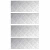 vidaXL Stigaplata R&eacute;tthyrningur 4 pcs Silfur 50 x 20 cm &Aacute;l