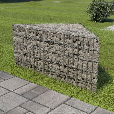 vidaXL Gabion Grjótkassi Upphækkað Blómaker Sínkhúðað Stál 75x75x50cm