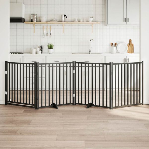 vidaXL Hundahli&eth; me&eth; hur&eth; sem h&aelig;gt er a&eth; brj&oacute;ta saman 4 pl&ouml;tur Fir