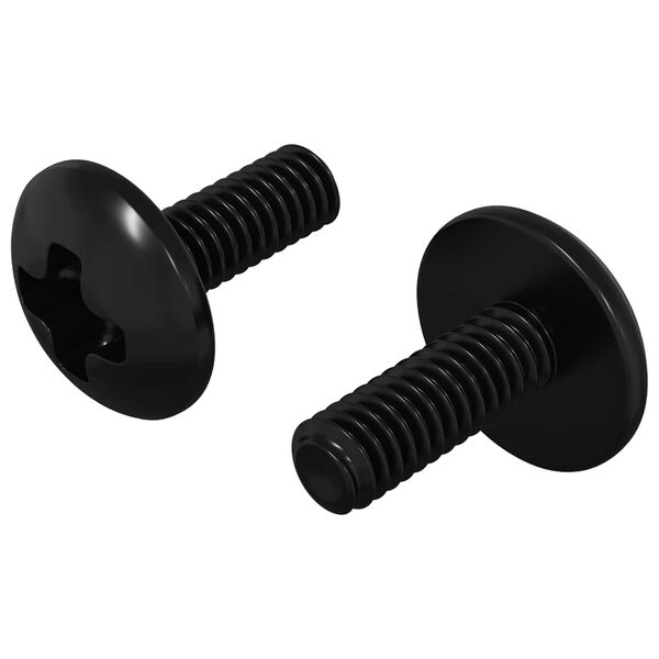 vidaXL Sleeve skr&uacute;fur 2 pcs Svartur M4 x 10 mm St&aacute;l