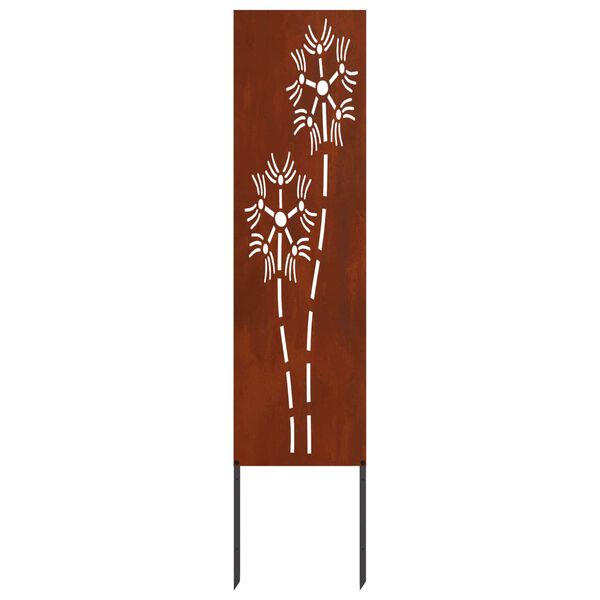 vidaXL Gar&eth;s b&uacute;na&eth; skj&aacute;r &Uacute;tskur&eth;ur Rusty 32 x 140 cm Ve&eth;ra&eth; st&aacute;l