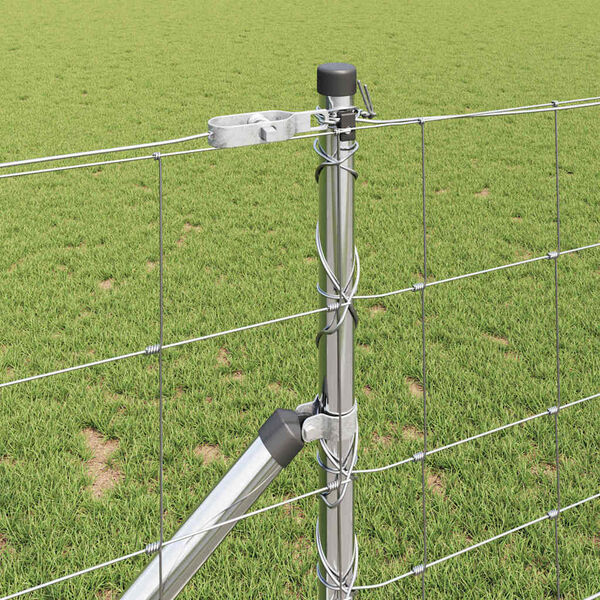 vidaXL Gir&eth;ingarp&oacute;stur Galvaniseru&eth; 25 x 1 m St&aacute;l