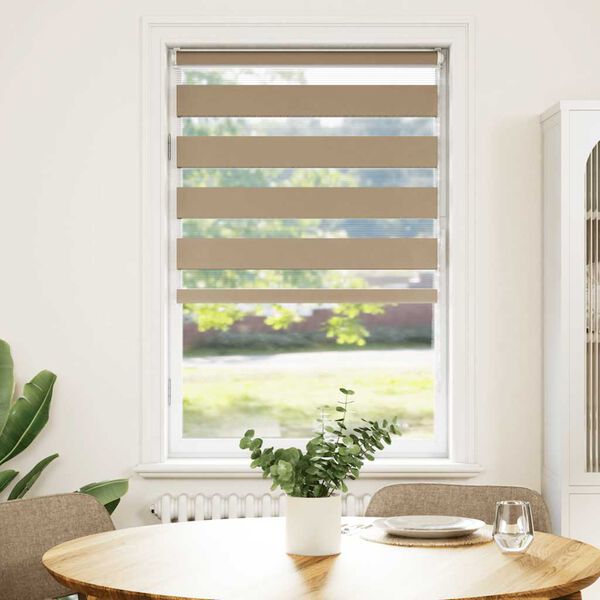 vidaXL Zebra Gard&iacute;na Sandbr&uacute;nt 75x150 cm Efni Breidd 70,9 cm P&oacute;l&yacute;ester