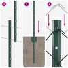 vidaXL Gir&eth;ing me&eth; p&oacute;st Gr&aelig;nn 1,5 x 10 m St&aacute;l og PVC