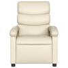 vidaXL Electric Recliner Chair Cream gervi leður