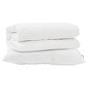 vidaXL R&uacute;mfatasett me&eth; kodda 2 pcs Hv&iacute;tt Microfleece