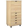 vidaXL Hj&oacute;lask&aacute;pur me&eth; hj&oacute;l Br&uacute;nn 53 x 39 x 103 cm &THORN;&eacute;tt furutr&eacute;