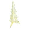 vidaXL J&oacute;latr&eacute; me&eth; 240 LED Heitur hv&iacute;tur 180 cm PET