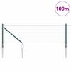 vidaXL Gir&eth;ingarp&oacute;stur Gr&aelig;nn 100 x 0,6 m (36 mm net) St&aacute;l og PVC