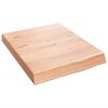 vidaXL Ba&eth;herbergisbor&eth;plata Lj&oacute;sbr&uacute;n 40x50x(2-6)cm Me&eth;h&ouml;ndla&eth;ur Vi&eth;ur