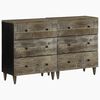 vidaXL skenkur 2 stk Lj&oacute;sgr&aacute;r 60x33,5x75 cm Solid Wood Mang&oacute;