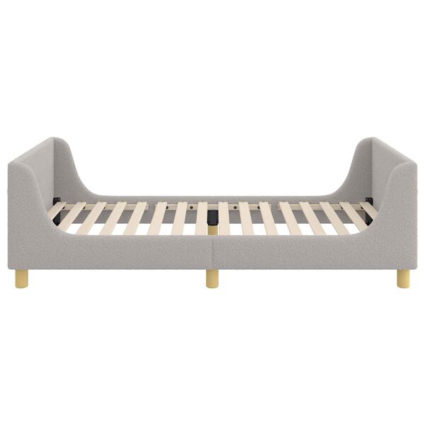 vidaXL Barnar&uacute;mrammi me&eth; h&aacute;tt&aacute; Lj&oacute;sgr&aacute;r 90 x 190 cm Sau&eth;afeldi