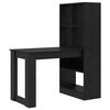 vidaXL Skrifbor&eth; Svartur Eik 122 x 67 x 145 cm Samsettur vi&eth;ur