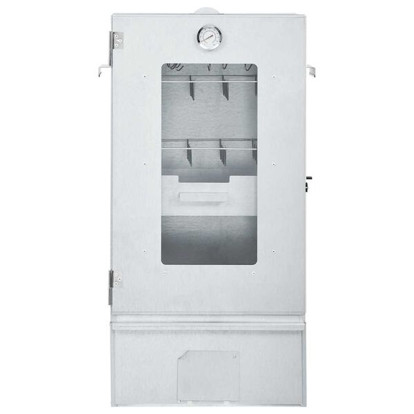 vidaXL BBQ Reykofn með Köldum Reykgjafa Sinkhúðað Stál