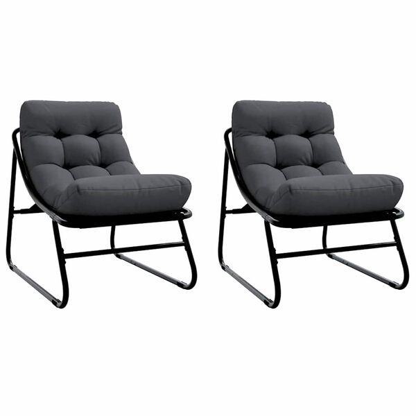 vidaXL Gar&eth;sm&iacute;&eth;ar 2 pcs Svartur 60,5 x 81 x 71 cm Dufth&uacute;&eth;a&eth; st&aacute;l