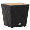 vidaXL Tebor&eth; Svart 41,5x41,5x43 cm P&oacute;l&yacute;rattan og Akas&iacute;uvi&eth;ur