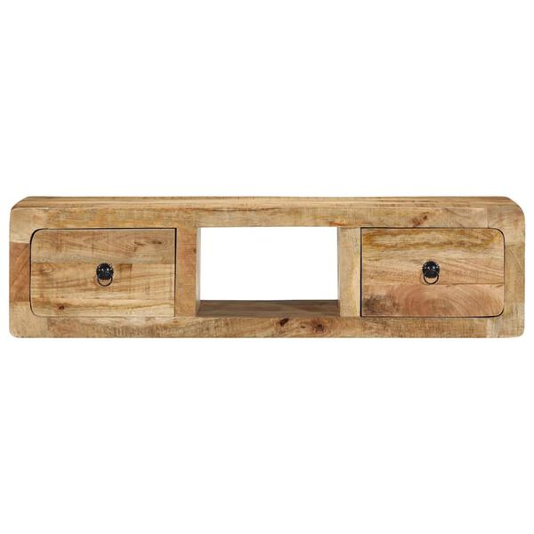 vidaXL Vegghengdur sjónvarpsskápur 100x32x25 cm Solid Wood Gróft Mangó
