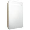 vidaXL LED Ba&eth;herbergissk&aacute;pur me&eth; Spegli Eik 60x11x80 cm