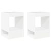 vidaXL Endabor&eth; 2 pcs Hv&iacute;tt 40 x 40 x 56 cm Samsettur vi&eth;ur