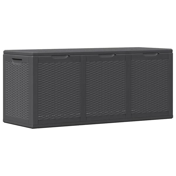 vida Garðgeymslubox 270 lítra Svartur PP rattan