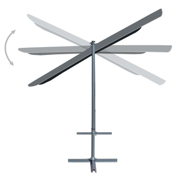 Gar&eth;sk&aacute;li me&eth; Hallanlegu og Inndraganlegu &THORN;aki 350x253x196 cm Reykgr&aacute;r