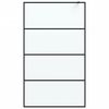 vidaXL Sturtuveggur Walk-in Svartur 115x195 cm Matt Hert Gler