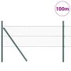 vidaXL Gir&eth;ingarp&oacute;stur Gr&aacute;r 100 x 0,4 m (36 mm net) St&aacute;l og PVC