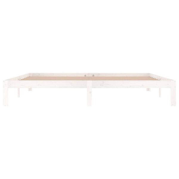 vidaXL R&uacute;mgrind &aacute;n D&yacute;nu Hv&iacute;t 200x200 cm Gegnheil Fura