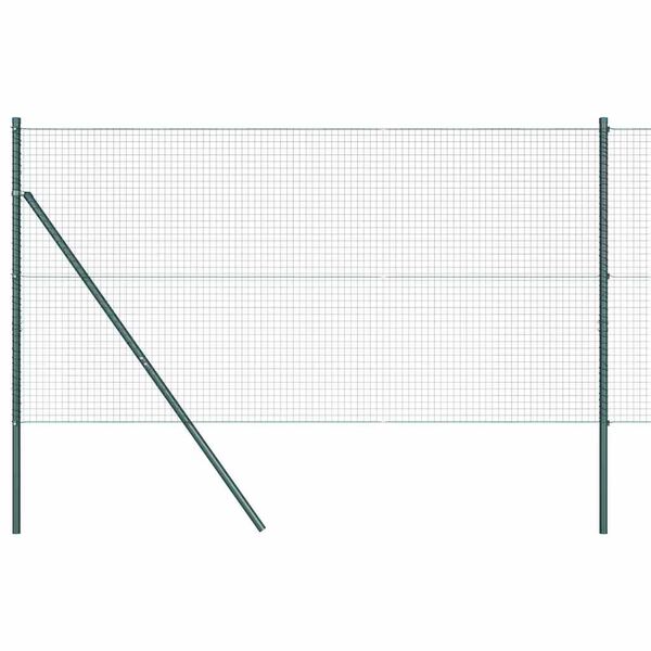 vidaXL Gir&eth;ingarp&oacute;stur Gr&aelig;nn 25 x 1,4 m (25 x 25 mm net) St&aacute;l og PVC