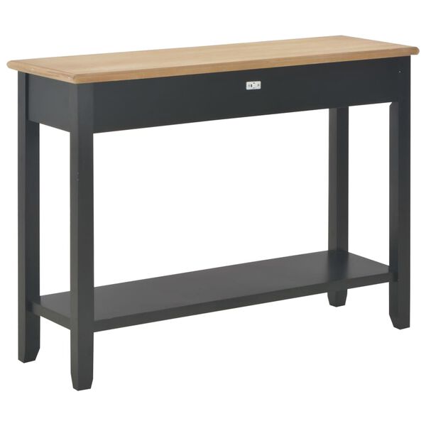 249903 vidaXL Console Table Black 110x35x80 cm Wood