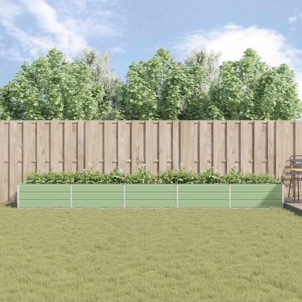 vidaXL Pl&ouml;ntuker Pastel gr&aelig;nn 195 x 100 x 45 cm Galvaniserad st&aacute;l