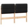 vidaXL B&oacute;lstru&eth; r&uacute;mgafl Br&uacute;nn og svartur 135 cm Solid furuhikk