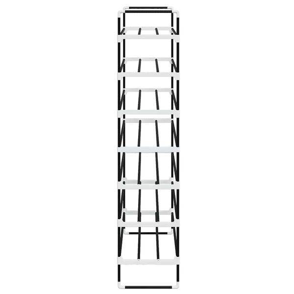 vidaXL Sk&oacute;rekki me&eth; 7 Hillum M&aacute;lmur og Plast Svartur
