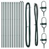 vidaXL Girðingarpóstar 13 pcs Grænn Ø32mm 170 cm Sinkhúðað stál